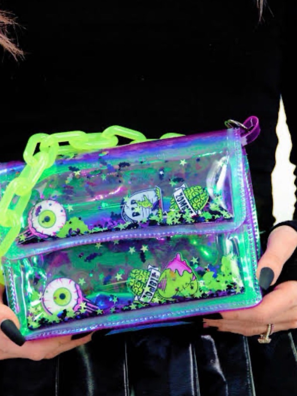 Monster Mash Halloween Liquid Glitter Mini Purse & Matching Wallet